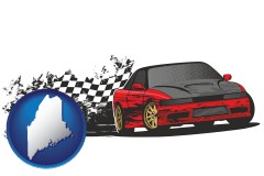 maine map icon and auto racing