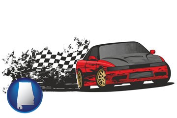 auto racing - with Alabama icon