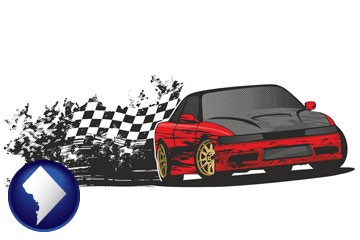 auto racing - with Washington, DC icon