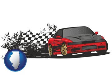 auto racing - with Illinois icon