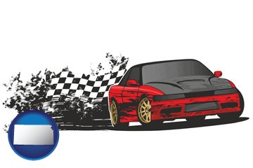 auto racing - with Kansas icon