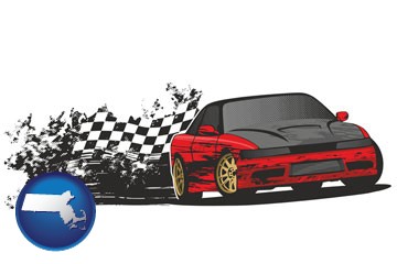 auto racing - with Massachusetts icon