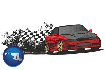 auto racing - with Maryland icon
