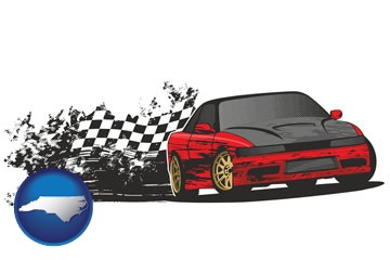 auto racing - with North Carolina icon