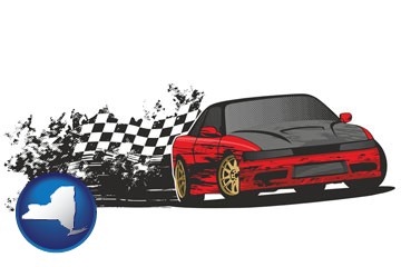 auto racing - with New York icon