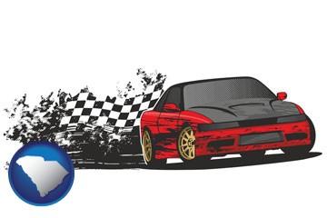 auto racing - with South Carolina icon