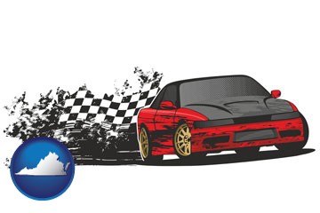 auto racing - with Virginia icon